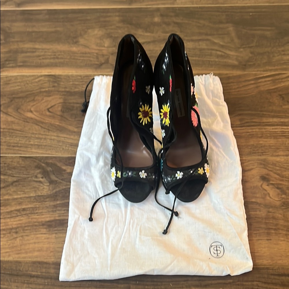 Tabitha Simmons Black and Yellow Heels